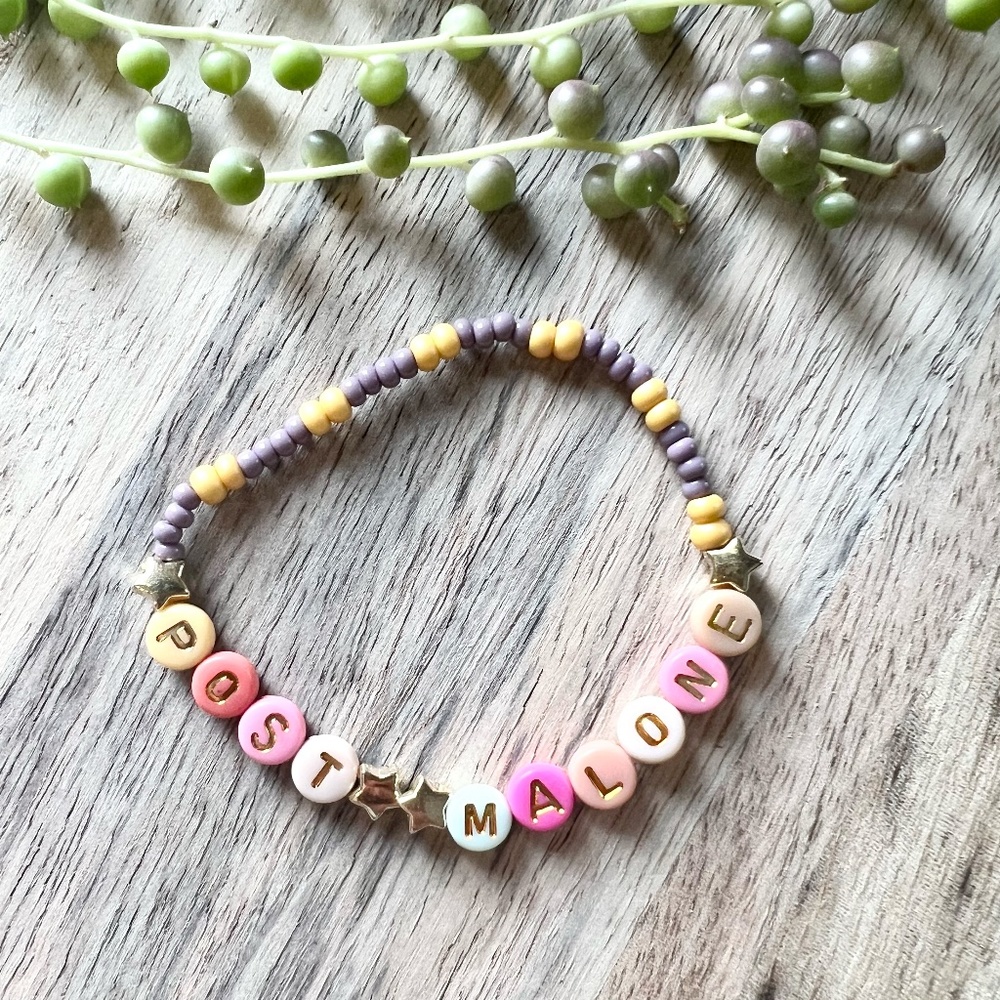 POST MALONE | Post Malone Beaded Bracelet | UNISEX | Elastic Stretch Fit